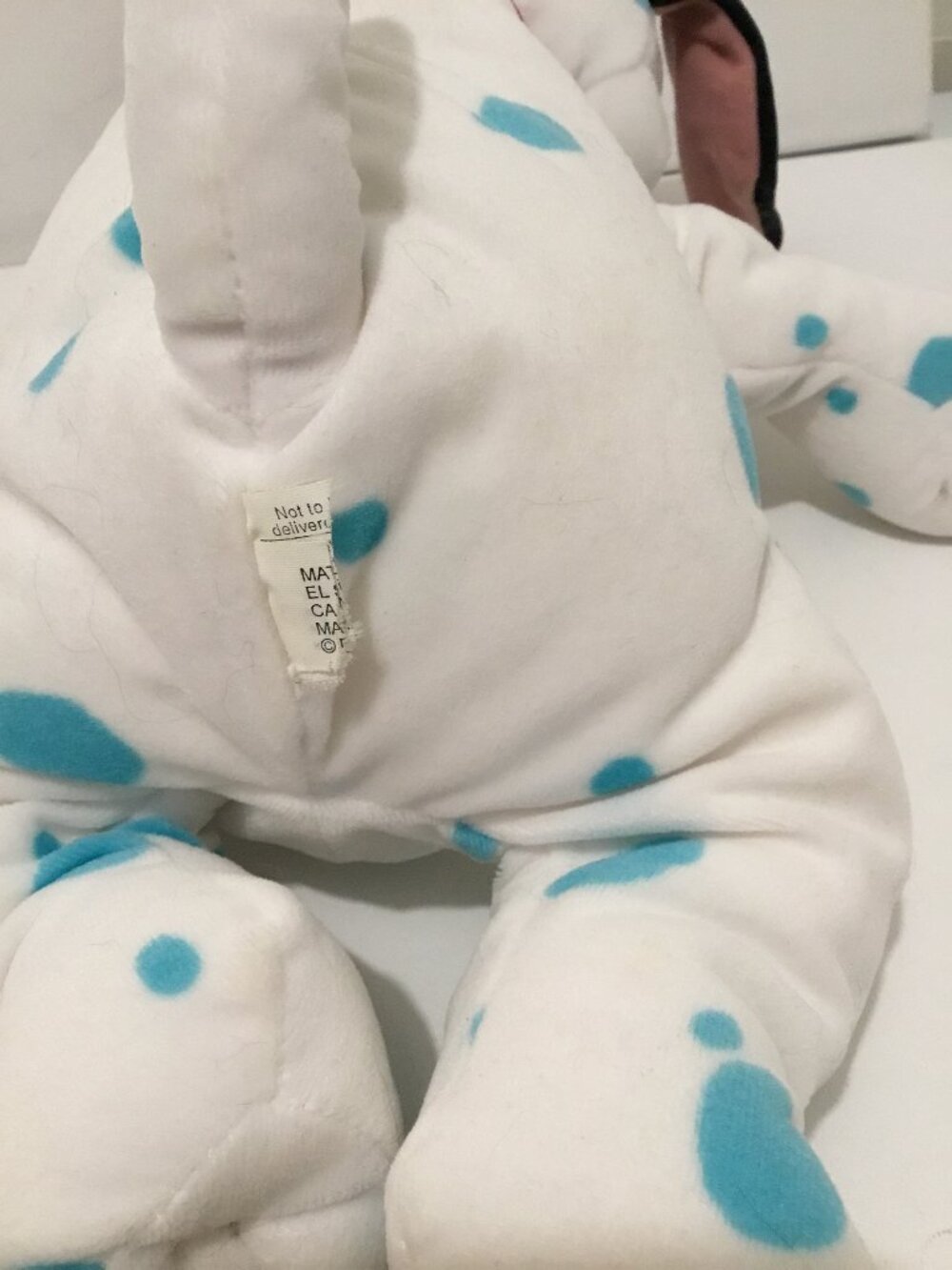 102 Dalmations Domino plush, w/blue spots, 17 " - Rare, Vintage plush - Picture 7 of 7